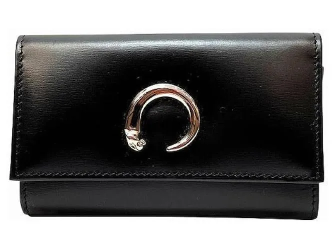 Portachiavi in Pelle Panthère di Cartier Nero