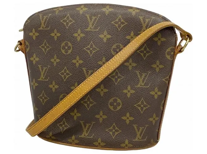 Borsa a Spalla Drouot Monogram Louis Vuitton Marrone