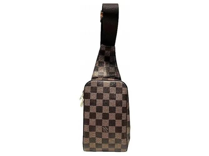 Borsa a Spalla Geronimos Damier Louis Vuitton Marrone