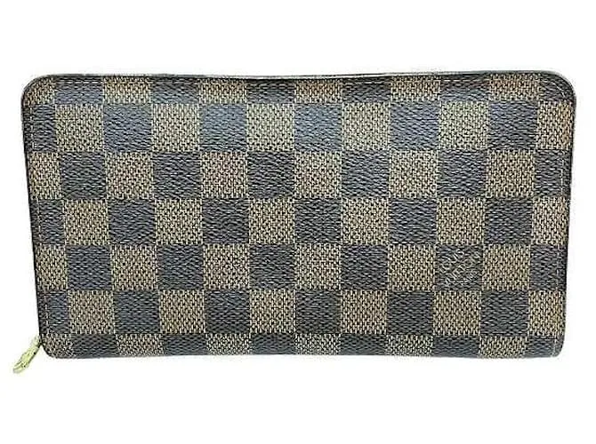 Portafoglio Zip Damier Louis Vuitton Marrone