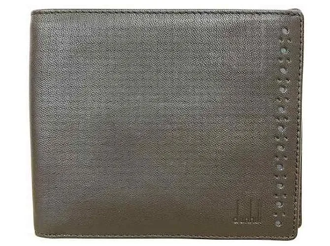 Alfred Dunhill Portafoglio bifold in pelle Dunhill Marrone Marrone scuro