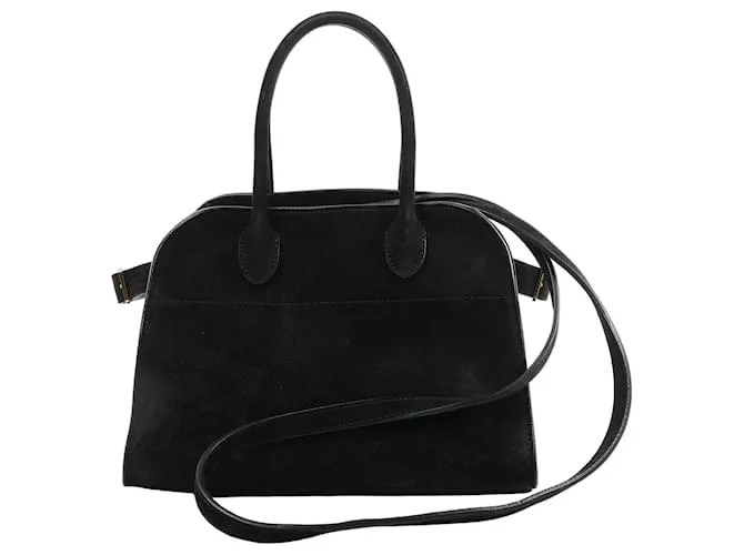 The Row Borsa Soft Margaux 10 in suede 2Way nera Beige