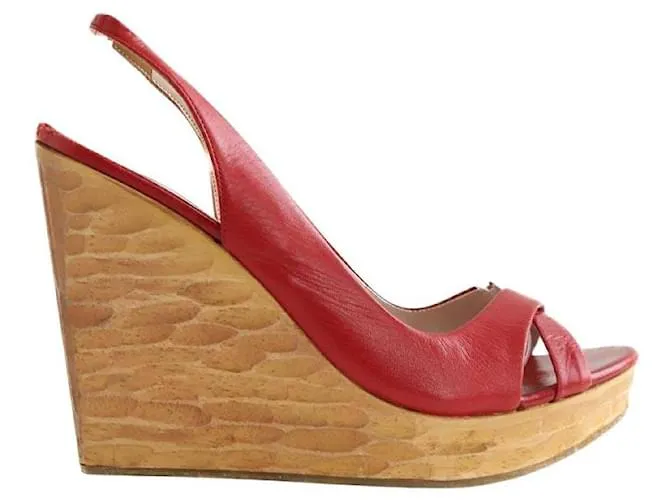 Miu Miu Tacchi in pelle rossi Rosso