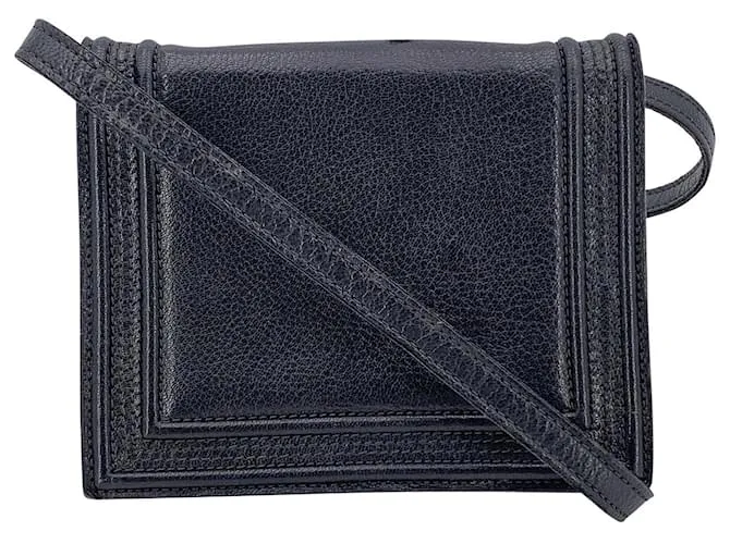 Yves Saint Laurent Piccola borsa convertibile in pelle nera vintage Nero