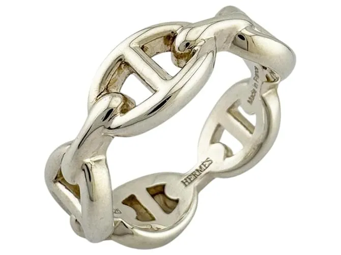 Ring Anello Chaine d'Ancre Hermès Argento