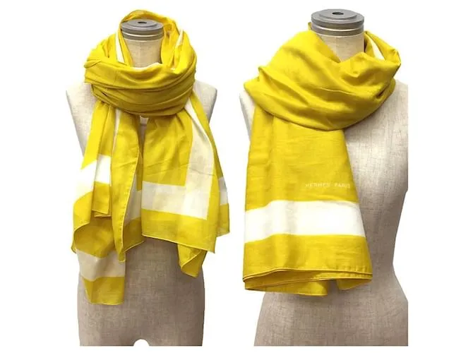 Sciarpa in cotone gialla Hermès Giallo