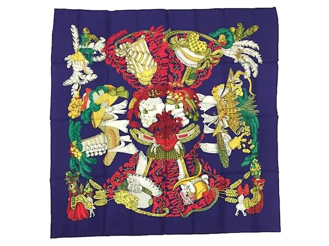 Sciarpa in seta blu navy Hermès