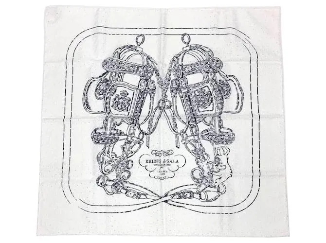 Sciarpa Hermès Carre 70 Nero Bianco