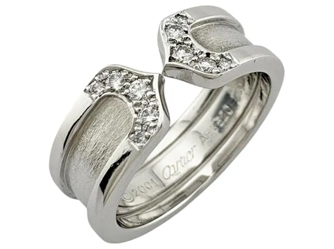 Anello Cartier 2C in Oro Bianco D'oro