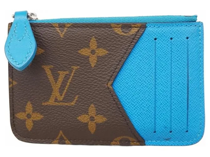 Portamonete Porte-Cartier Monogramma Louis Vuitton Blu