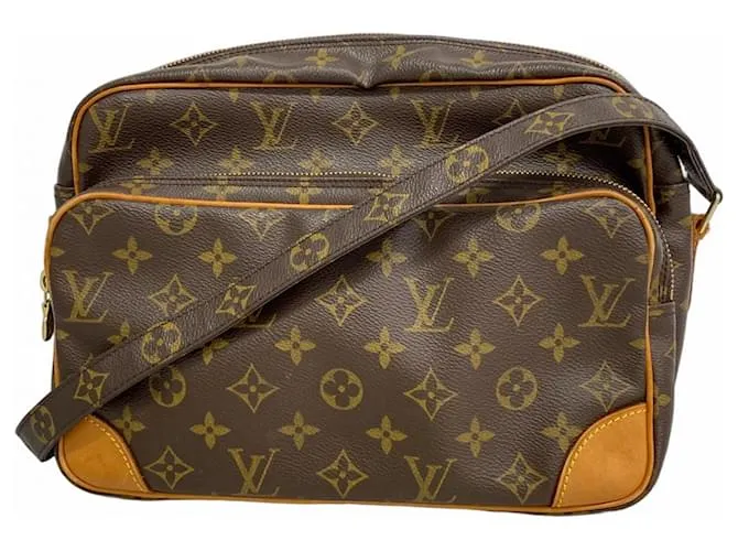 Borsa a Spalla Monogram Nile di Louis Vuitton Marrone
