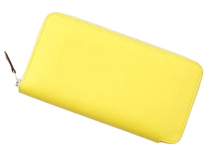 Hermès Portafoglio Hermes Azap Long Silkin Lime Evercolor B Stamp D'oro