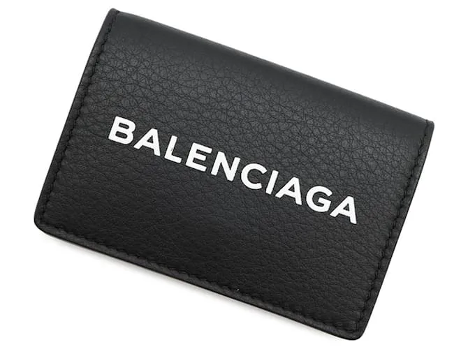 Portafoglio Tri-fold Balenciaga Everyday Nero