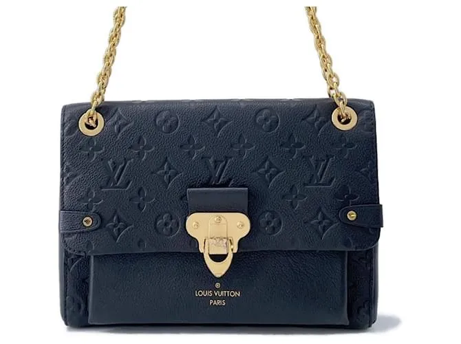 Borsa a spalla con catena Monogram Empreinte Vavin PM Louis Vuitton Nero