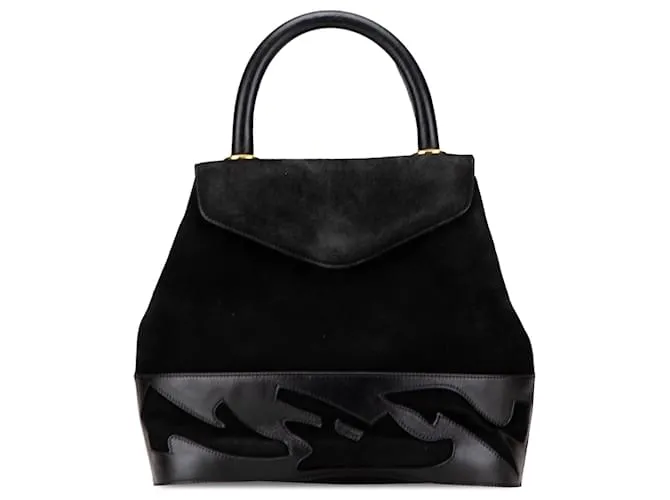 Salvatore Ferragamo Borsa in suede nera Ferragamo Nero