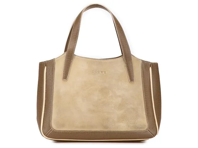 Borsa in pelle scamosciata marrone LOEWE Beige