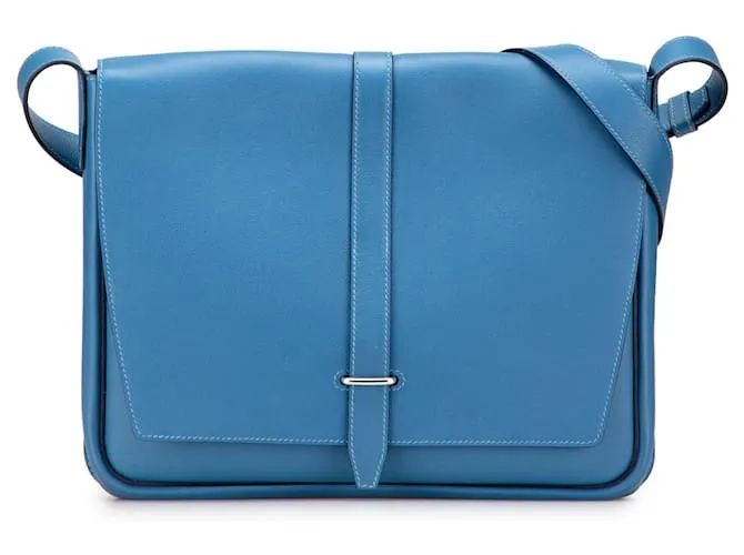 Messenger Junior Steve Light in Togo Blu Hermès