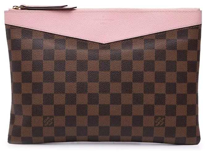 Pochette quotidiana Damier Ebene marrone Louis Vuitton
