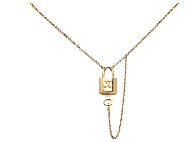 Collana Pendente Locky Placcato Oro Louis Vuitton D'oro