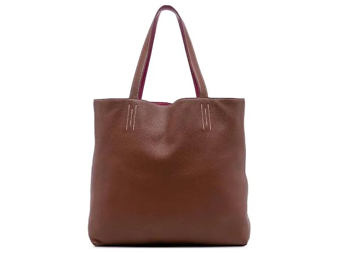 Hermès Borsa Double Sens 36 in Clemence Marrone