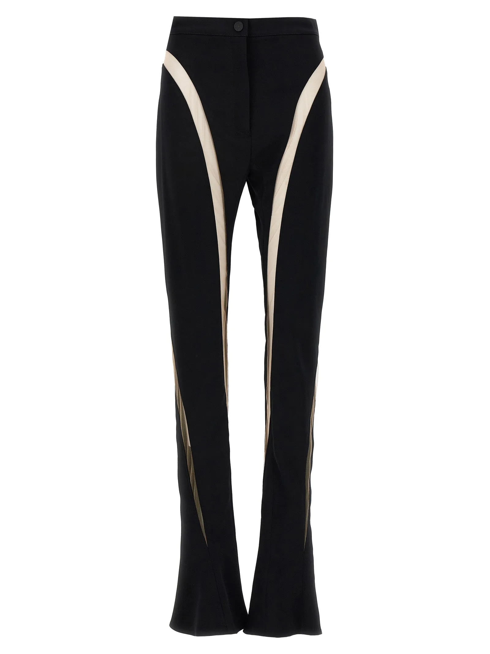 Mesh Insert Leggings Nero