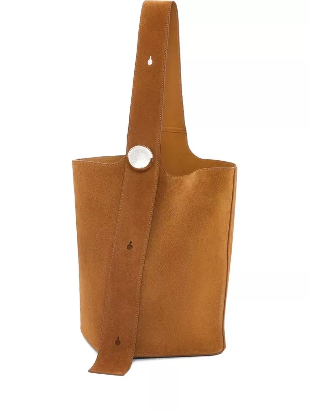 Secchiello pebble grande in pelle scamosciata di Loewe