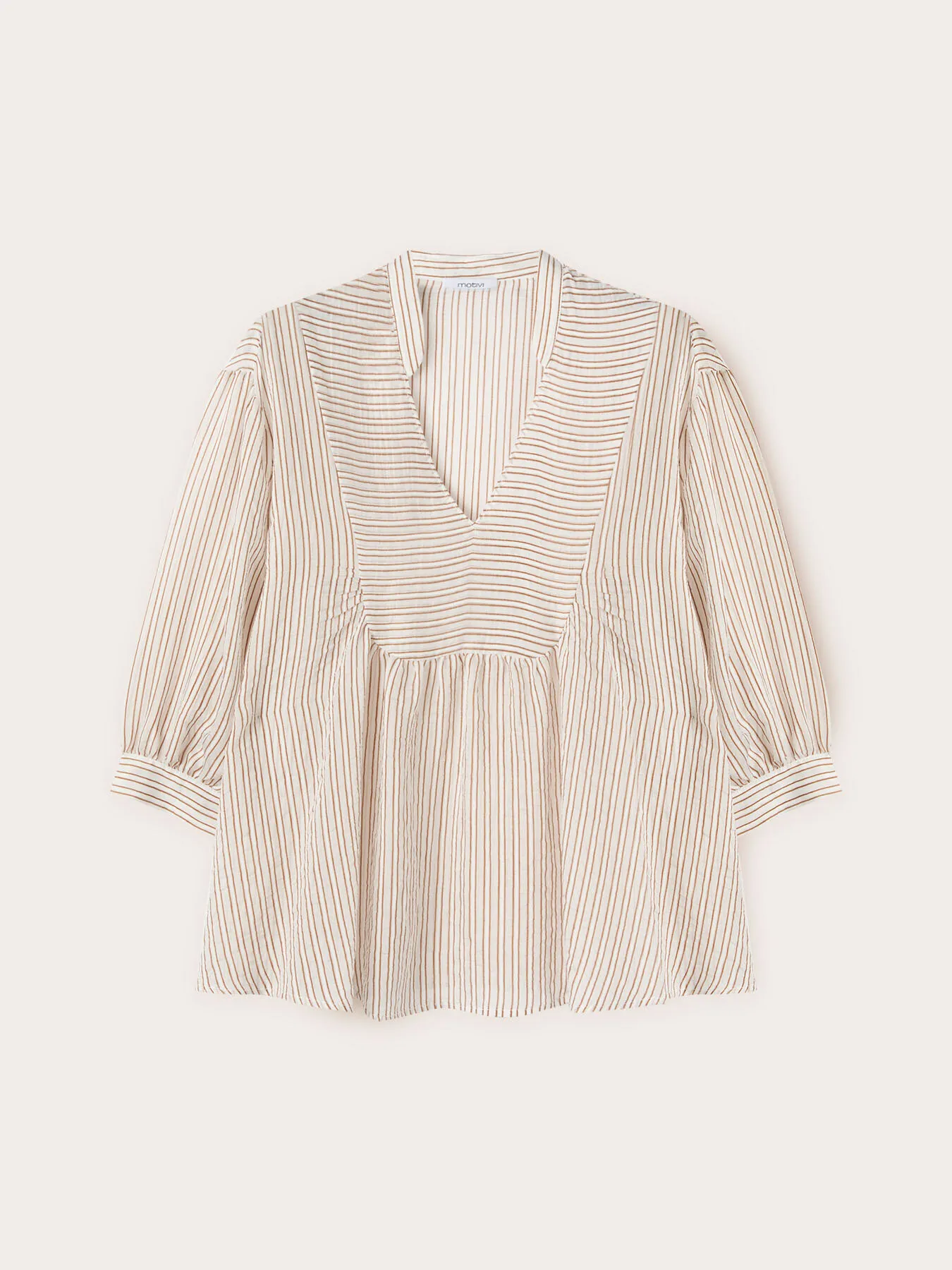 Blusa over in mussola a righe