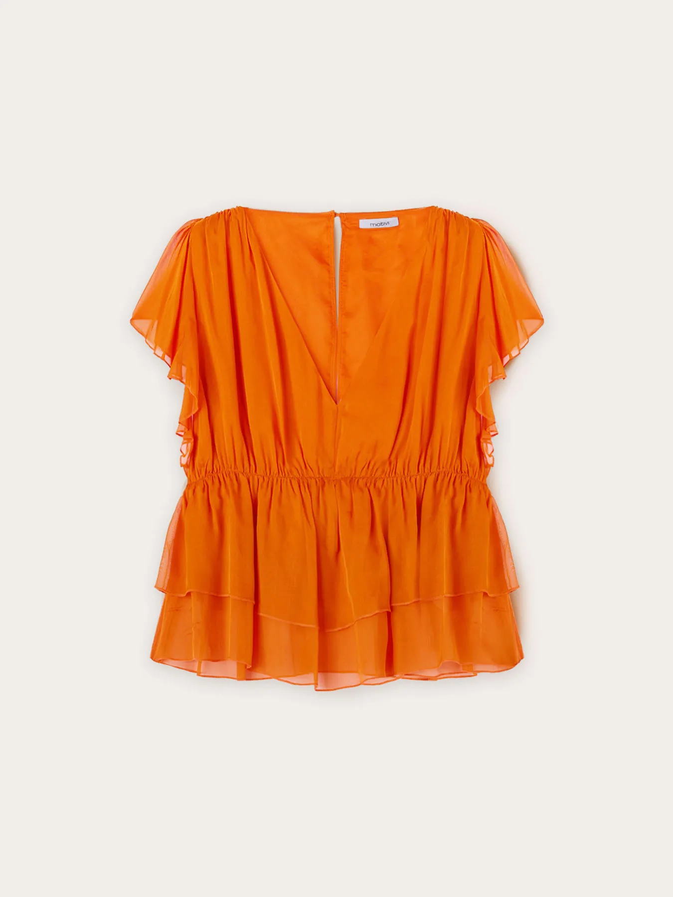 Blusa con arricci e rouches