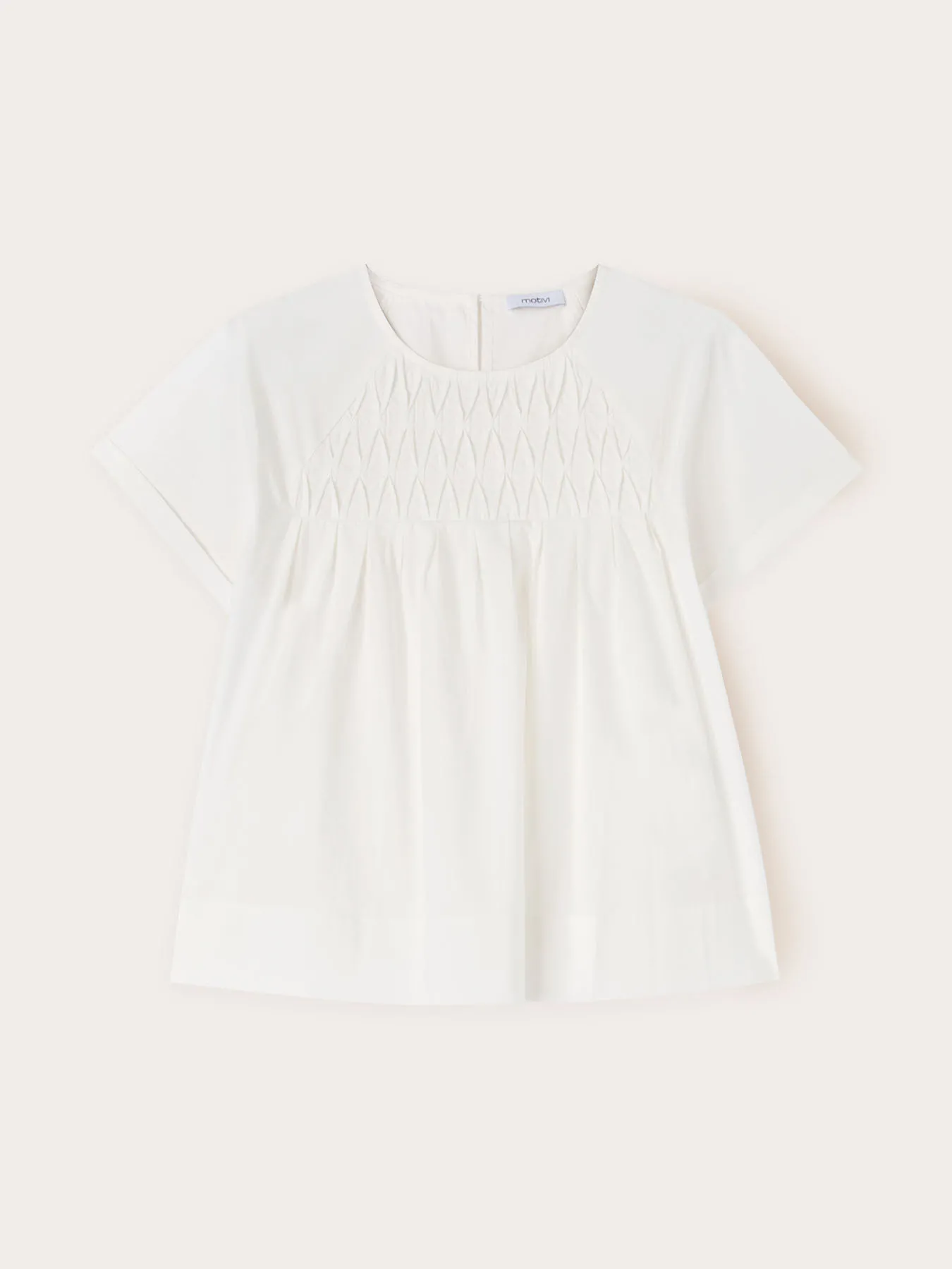 Blusa lavorata in popeline