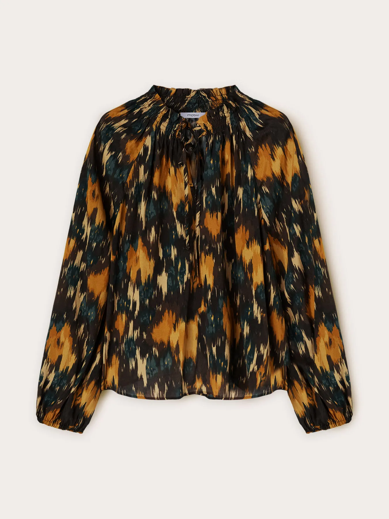 Blusa stampata in tessuto crêpe