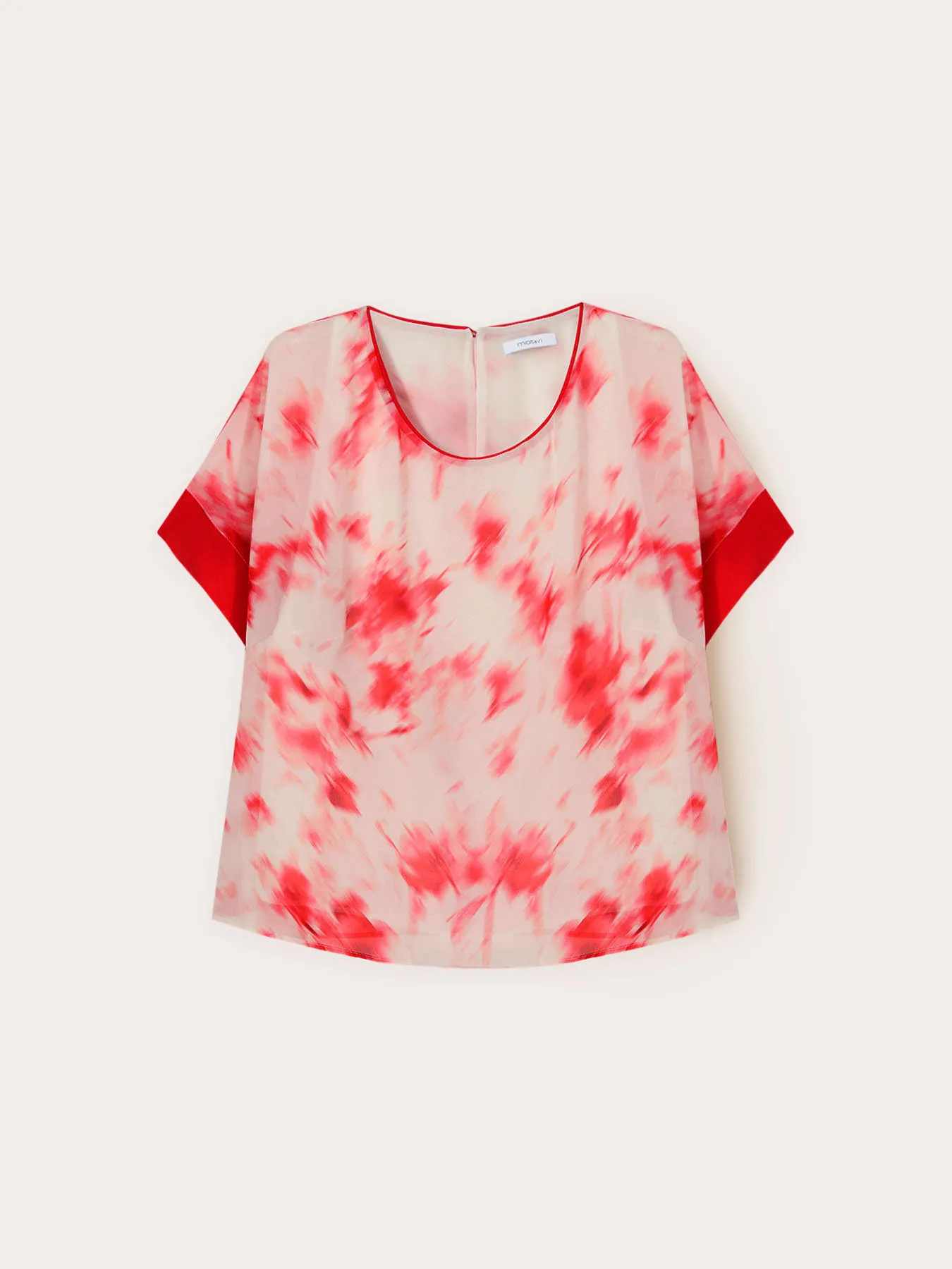 Blusa in georgette con stampa chinè