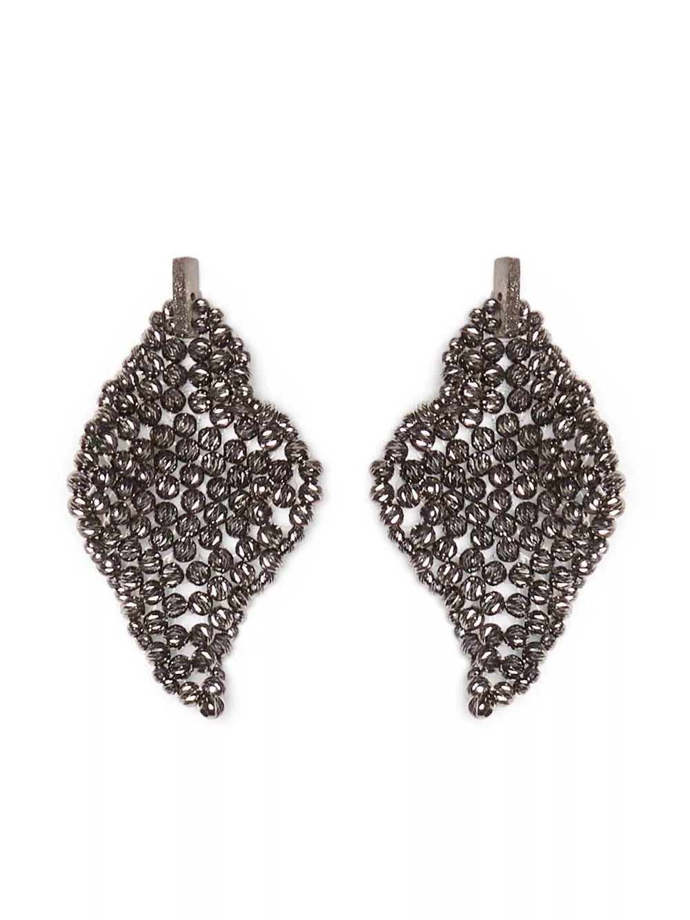 Orecchini sculptured in argento di Brunello cucinelli