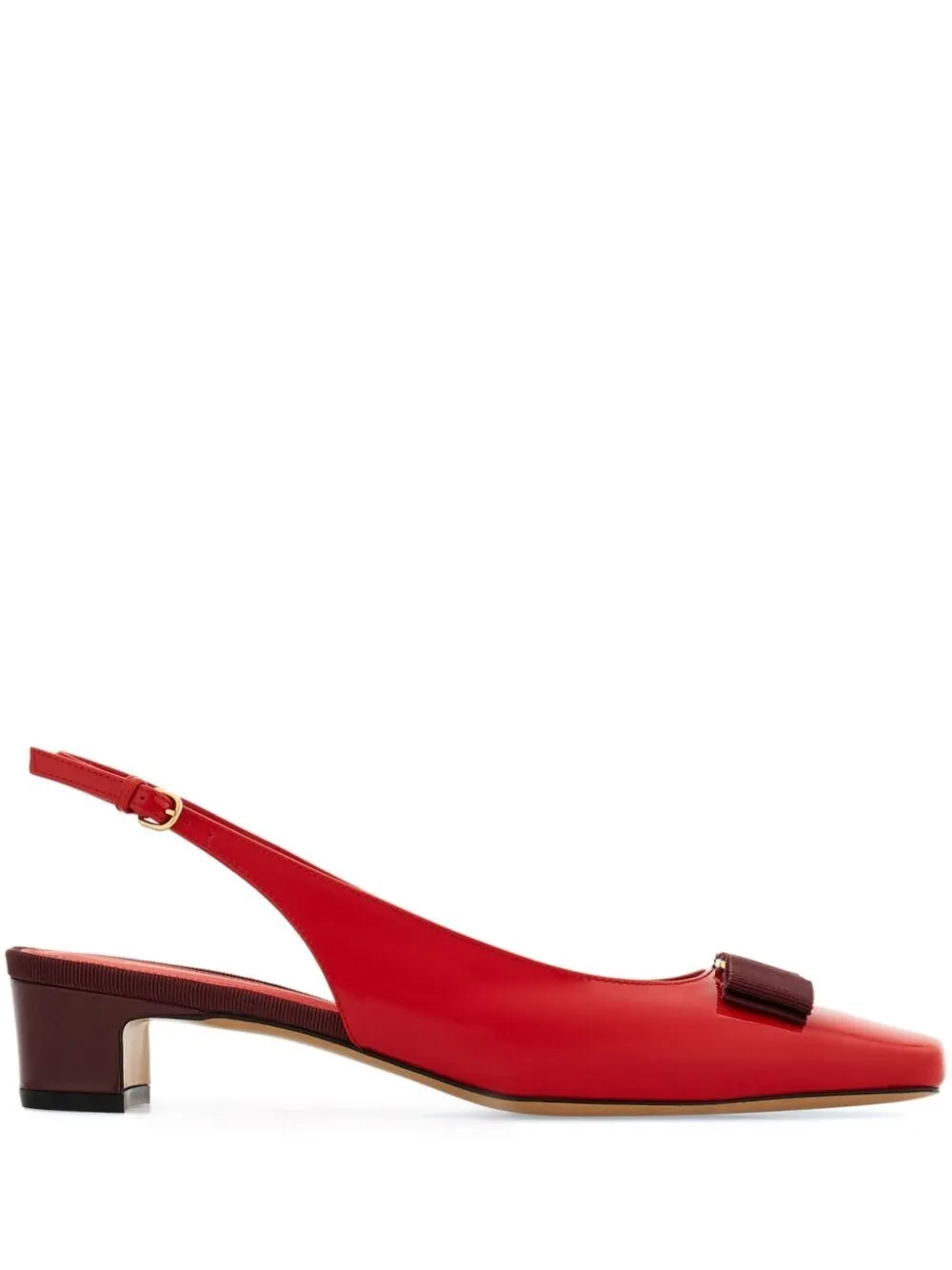 SLINGBACK RIVADA IN PELLE LUCIDA CON FIOCCO VARA