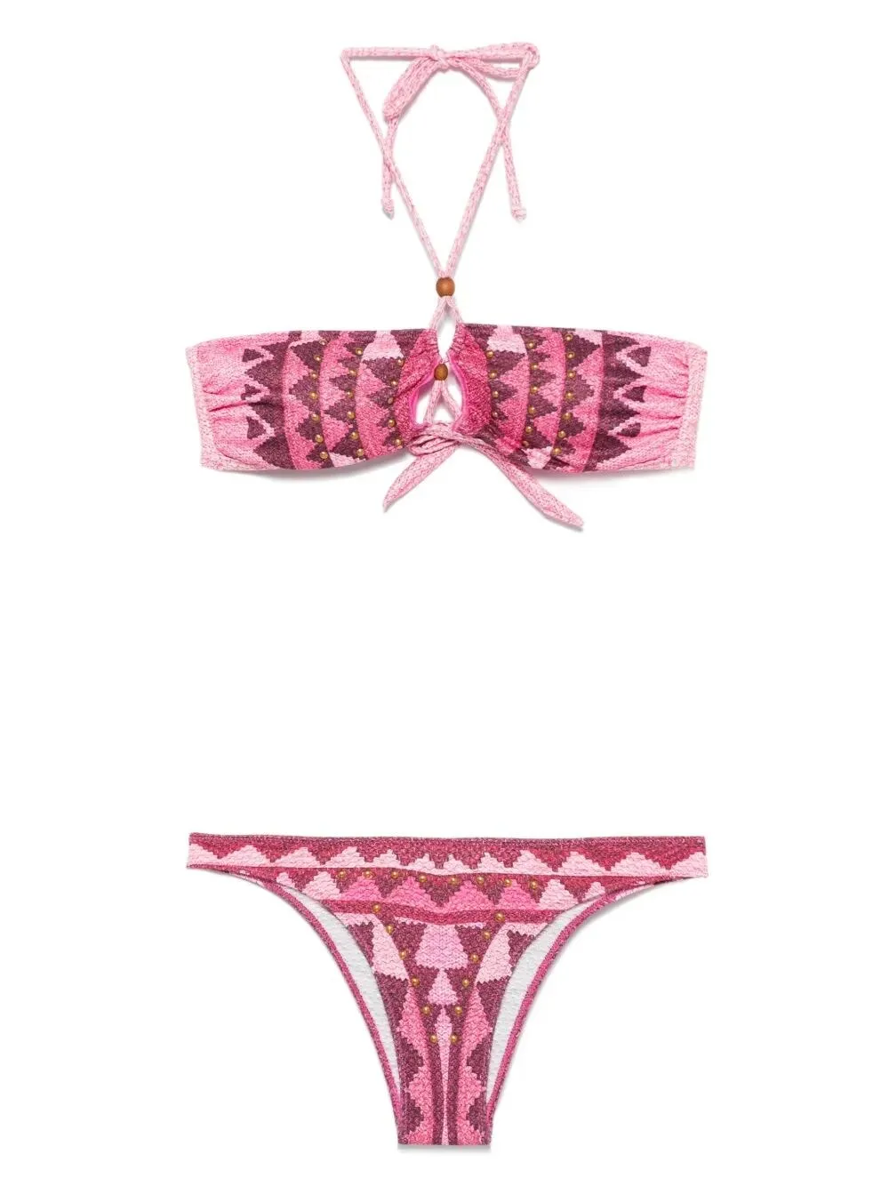 BIKINI A FASCIA CON BORCHIE APPLICATE