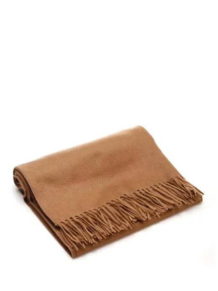 Al Duca D'aosta Uomo Plaid cammello in cashmere