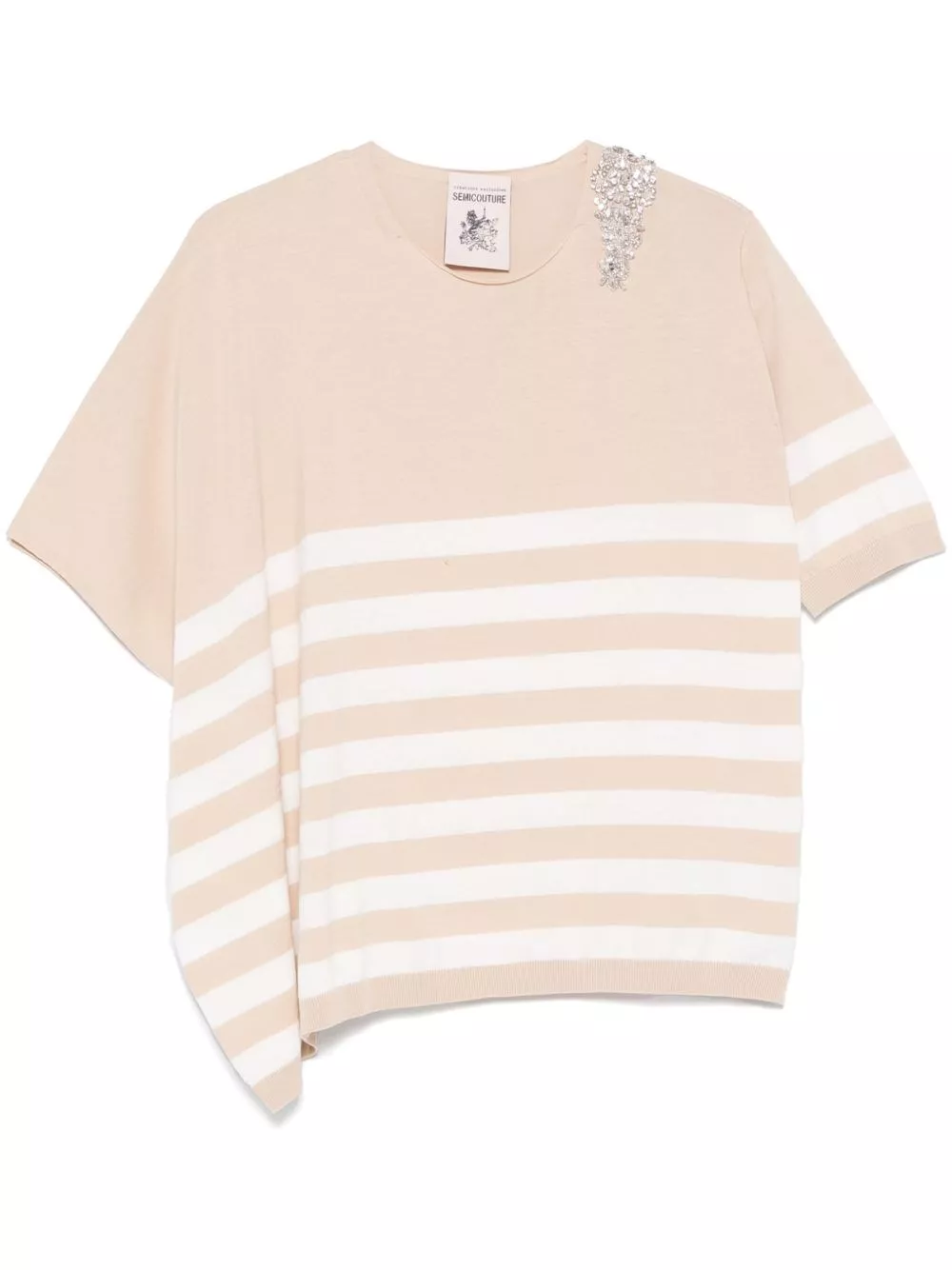 Maglia antoine rigata in cotone di Semicouture