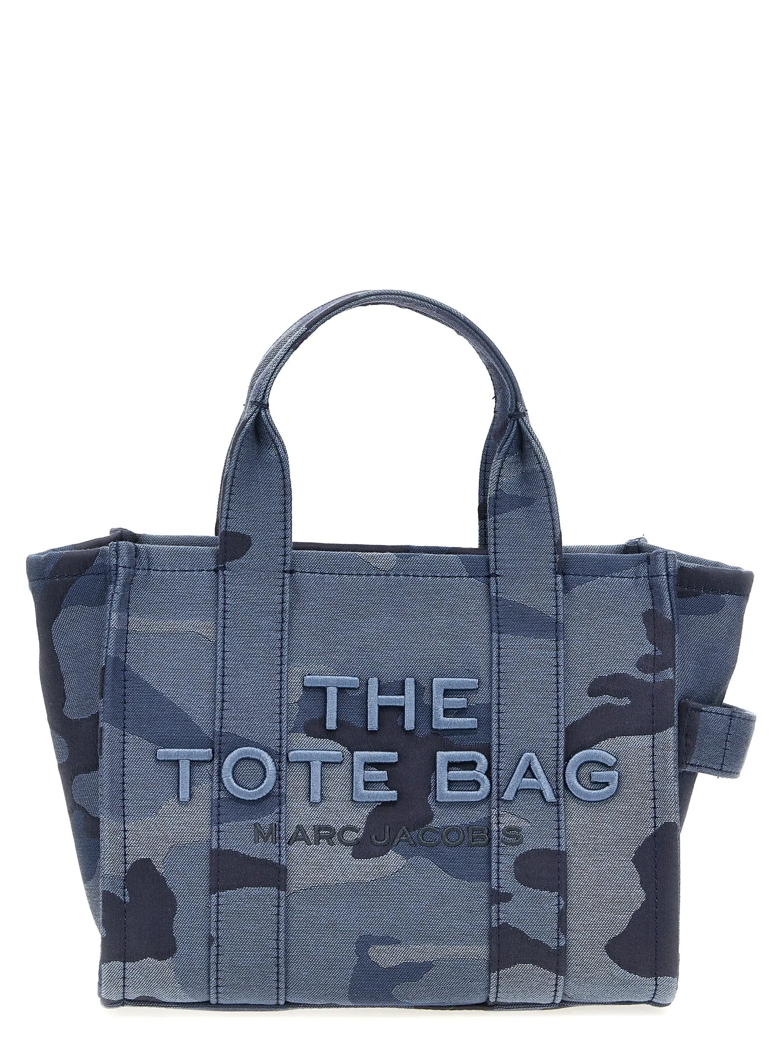 The Camo Jacquard Small Tote Borse A Mano Blu