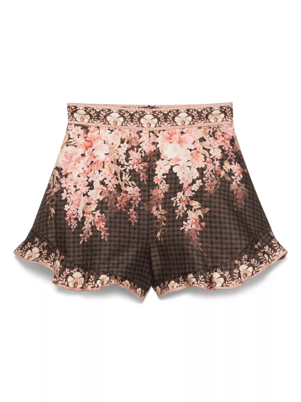 Shorts in misto lino stampati di Zimmermann