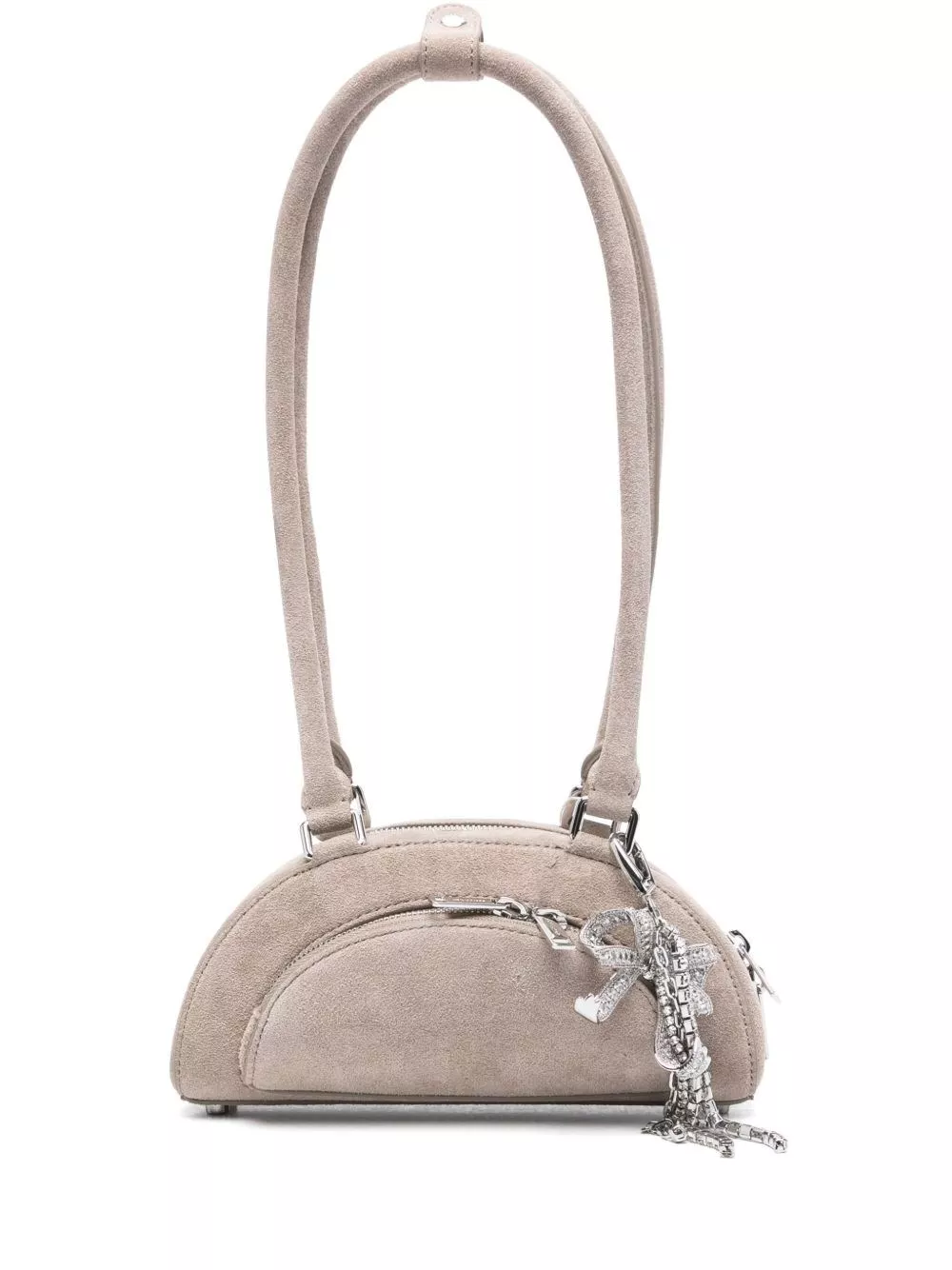 Borsa a spalla mini in suede di Self portrait