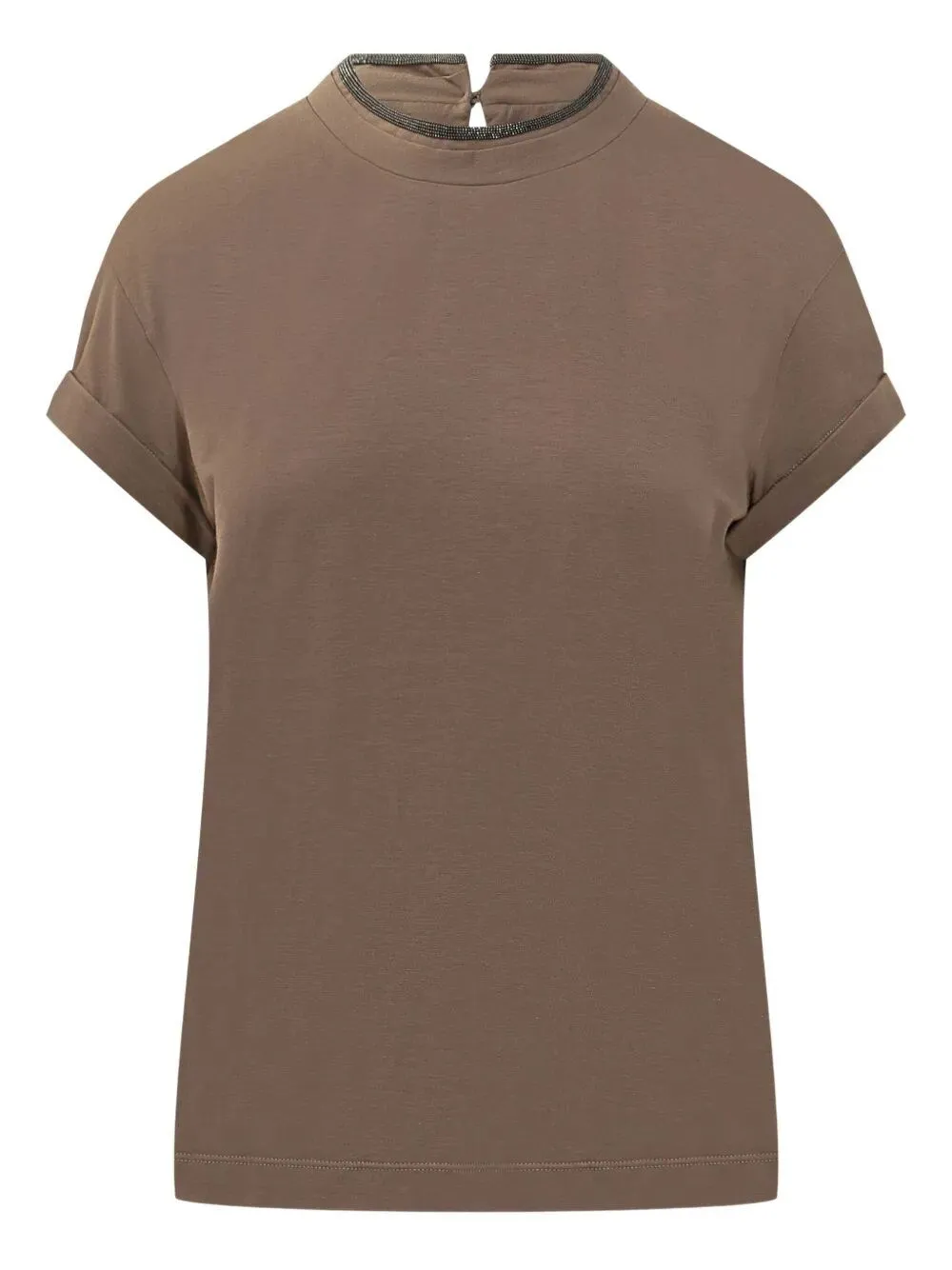 T-SHIRT IN JERSEY DI COTONE STRETCH CON PRECIOUS FAUX LAYERING