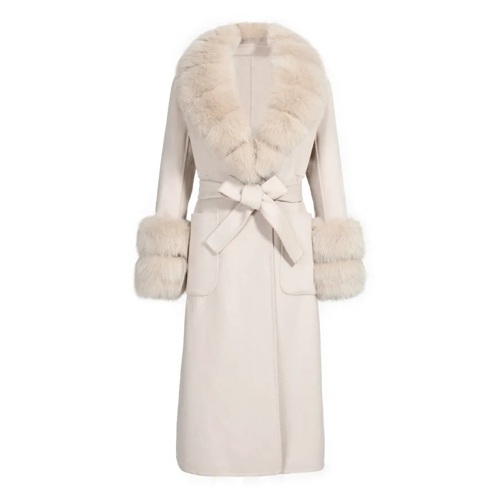 Cappotto Lebonè Beige Misto Cachemire