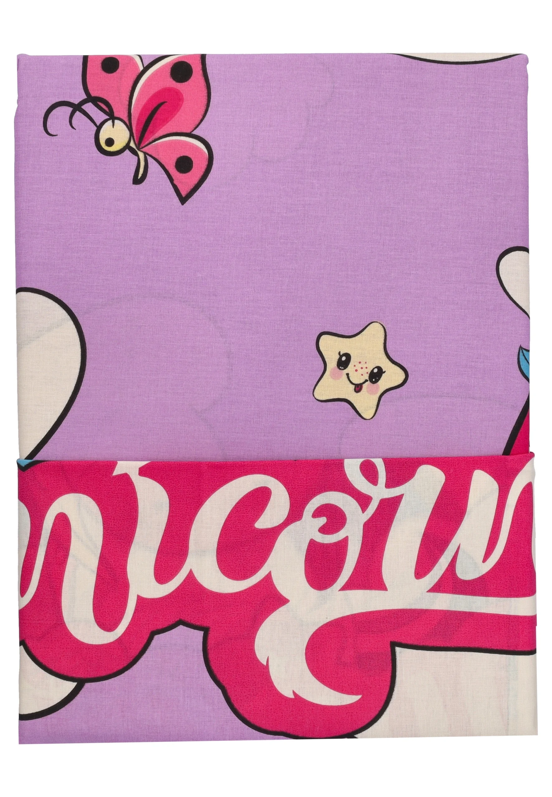 Completo lenzuola 1p con stampa unicorni e arcobaleni