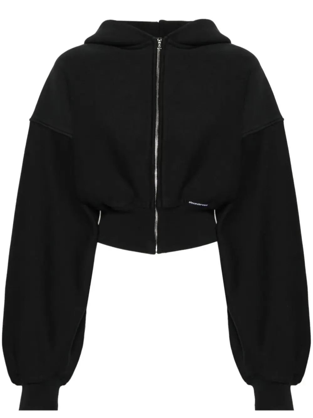 Felpa crop con cappuccio