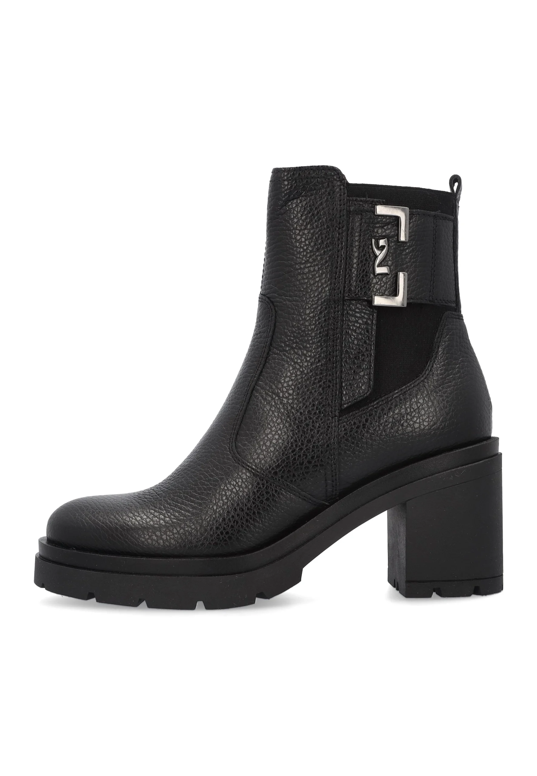 Tronchetti tacco 7 cm NeroGiardini in pelle I411968D