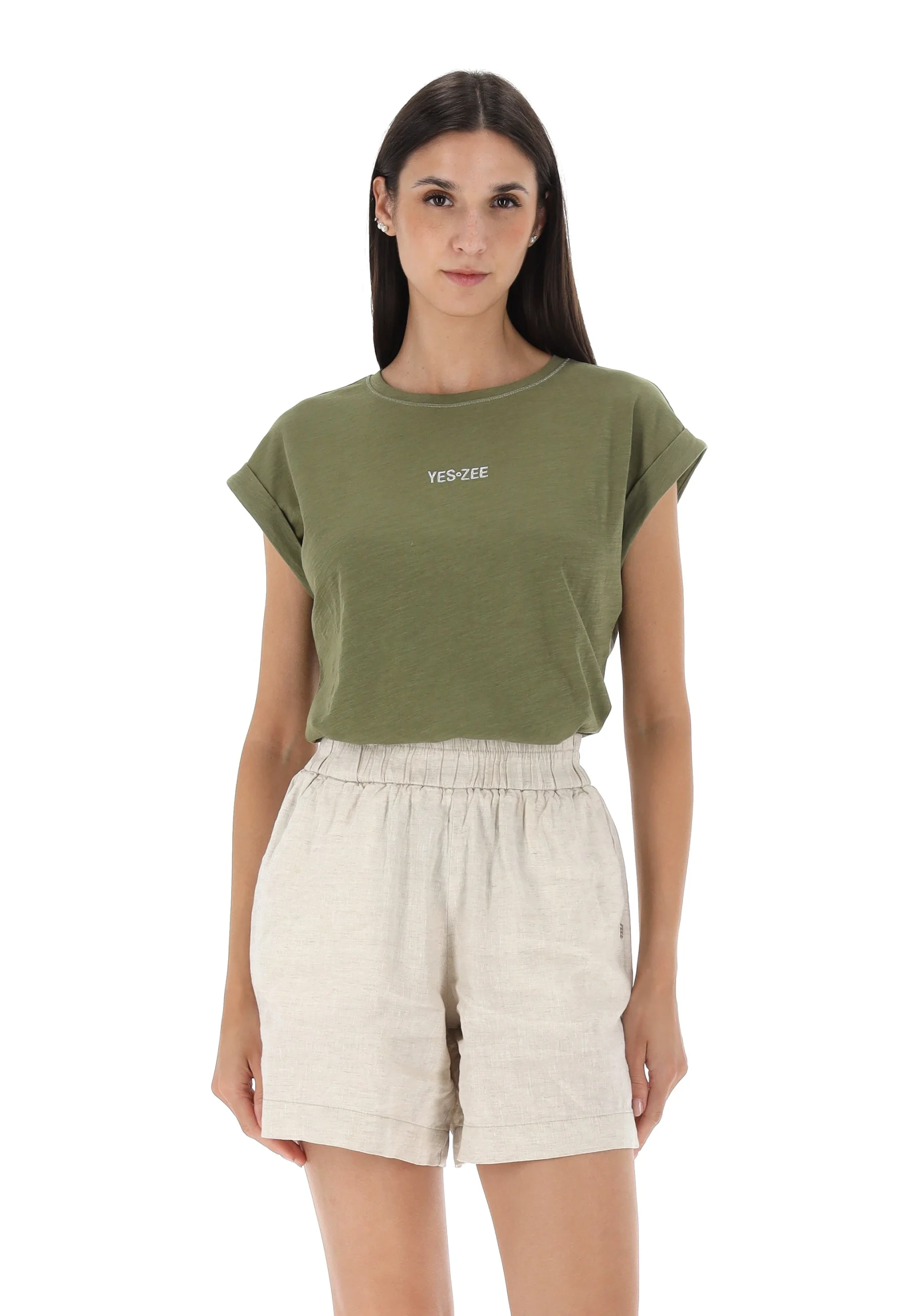 T-shirt Yes Zee in cotone con ricamo logo art. 1099T215TL00