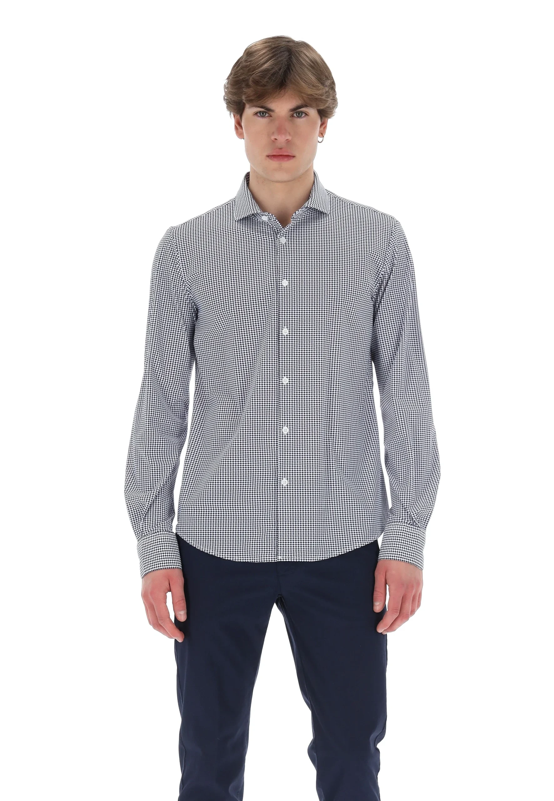 Camicia in fantasia super stretch Yes Zee uomo