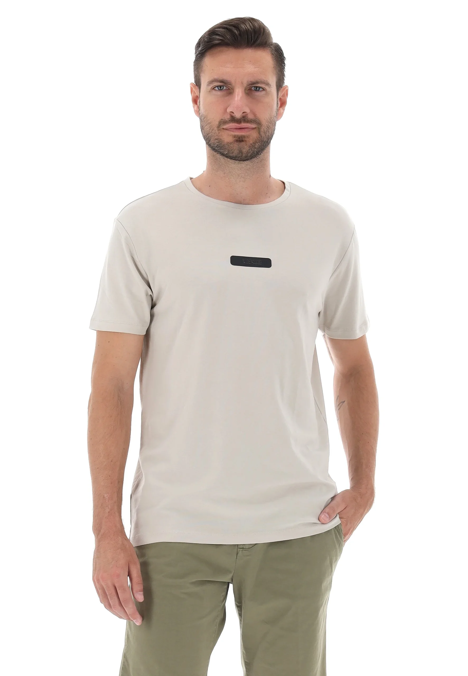 T-shirt uomo in cotone Yes Zee con logo centrale art. 390T763TA01