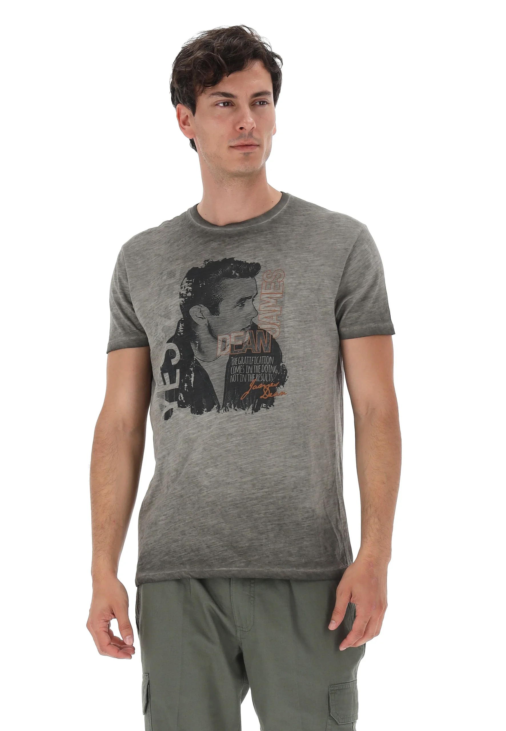 T-shirt uomo Yes Zee in cotone con stampa frontale art. 50T745T300