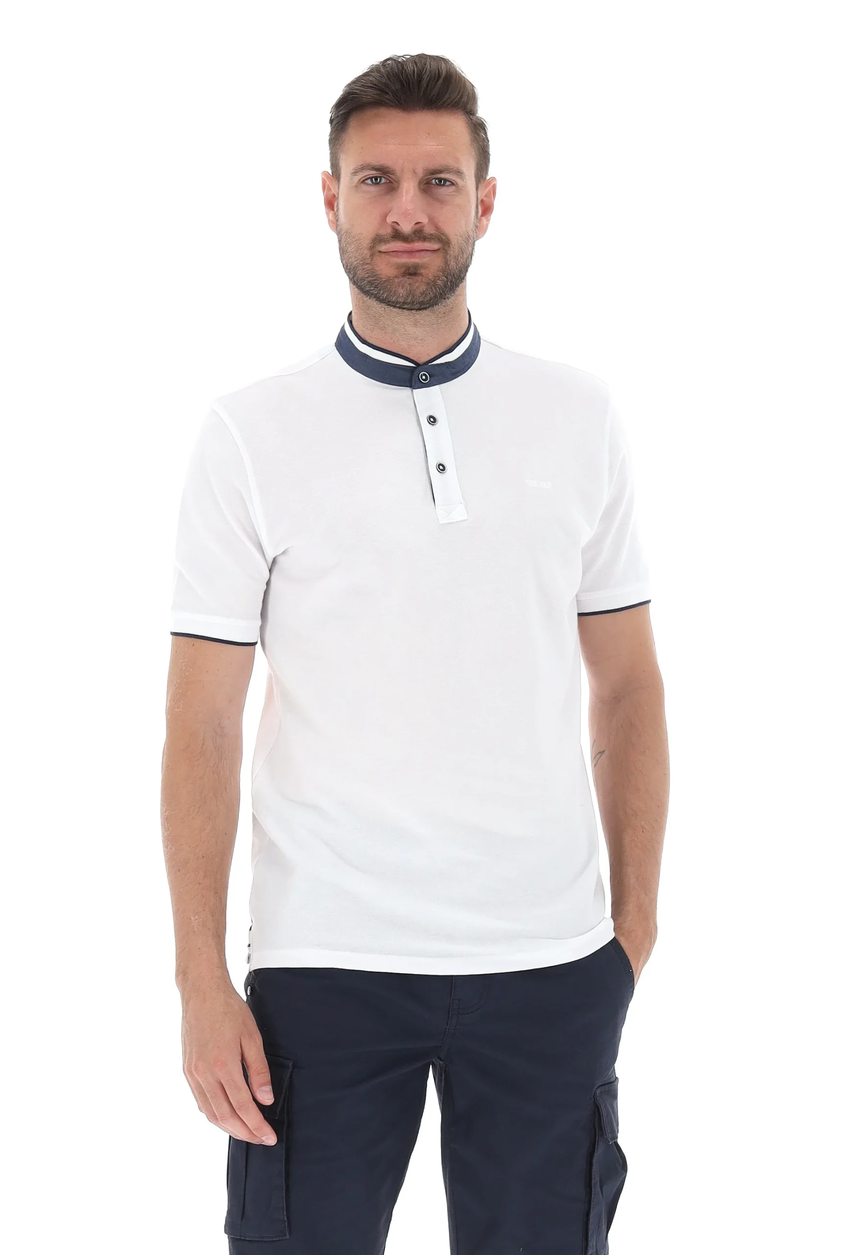 T-shirt in cotone piquet Yes Zee coreana uomo art.9T711S800