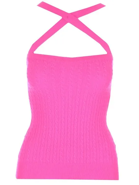 Patou Donna Top fucsia con incrocio